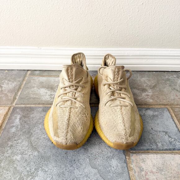Adidas Yeezy Boost 350 V2 Flax Tan Sneakers Mens 9.5 main image 6
